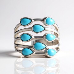 Anello in argento con Turchese Sleeping Beauty