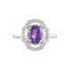 Zilveren ring met een Zambia-amethist