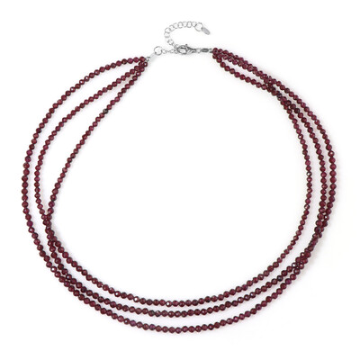 Mozambique Garnet Silver Necklace