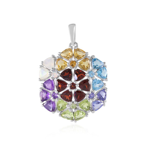 Edelstein-Silberanhänger