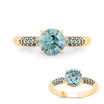 Anillo en oro con Diamante azul cielo I2 (SUHANA)