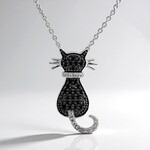 Collana in argento con Spinello Nero