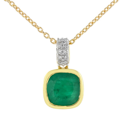 Collana in oro con Smeraldo Brasiliano