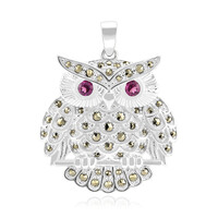 Pendentif en argent et Grenat Rhodolite (Annette classic)