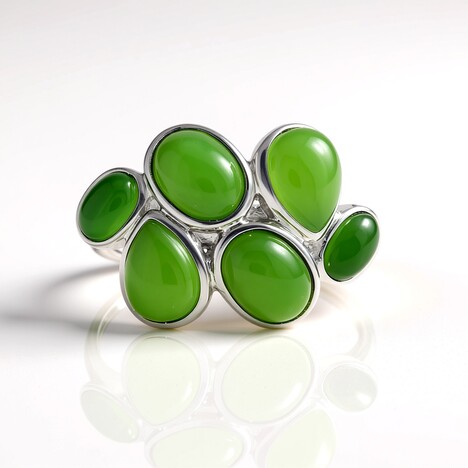 Anello in argento con Giada Canadese