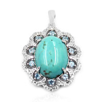 Ciondolo in argento con Turchese della Miniera 8 (Anne Bever)