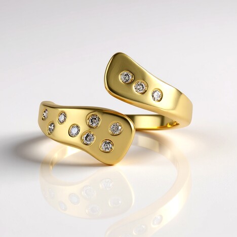 Anello in argento con Diamante Cioccolato I2