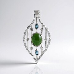 Ciondolo in argento con Giada Canadese