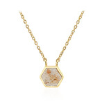 Pfirsich-Mondstein-Silbercollier