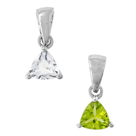 Zilveren hanger met een peridoot