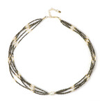 Edelstein-Silberhalskette (Riya)