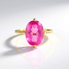 Bague en argent et Quartz rose