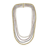 White Freshwater Pearl Silver Necklace (TPC)