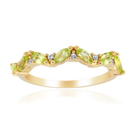 Burmesischer Peridot-Silberring
