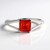 Anello in argento con Opale Rosso dell'Etiopia
