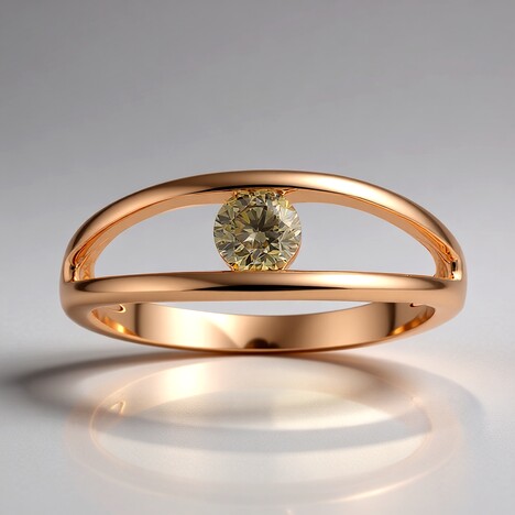 Anello in oro con Diamante Rose de France VS1 di Argyle (Annette)