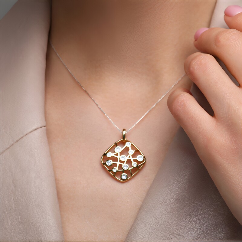 Colgante en oro con Diamante SI1 (G) (Annette)