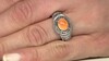 Anillo en plata con Ostra espinosa naranja (Desert Chic)