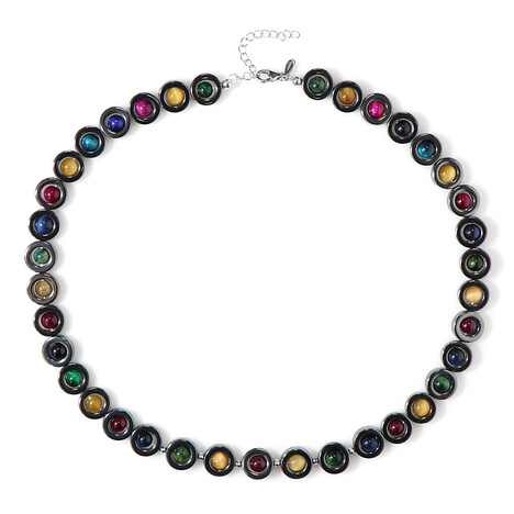 Edelstein-Silberhalskette