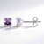 Boucles d'oreilles en argent et Améthyste