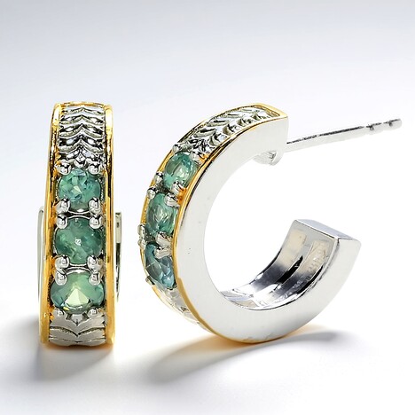 Orecchini in argento con Alessandrite Brasiliana (Gems en Vogue)