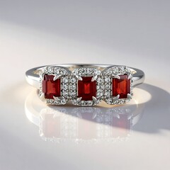 Anello in argento con Rubino Tanzania
