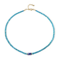 Zilveren halsketting met een lapis lazuli