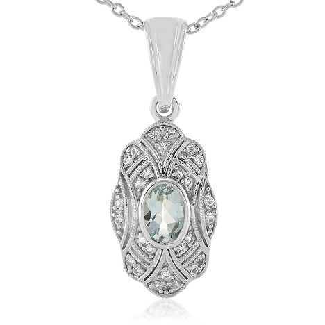 Aquamarin-Silberhalskette