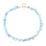 Brazilian Aquamarine Silver Necklace (Riya)