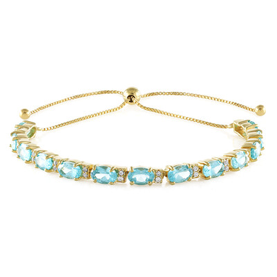 Bracelet en argent et Apatite bleue