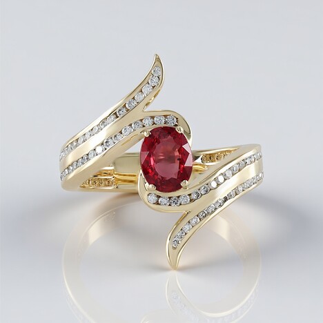 Anello in oro con Rubino Tanzania (de Melo)