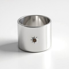 Bague en laiton et Diamant chocolat I3 (Juwelo Style)