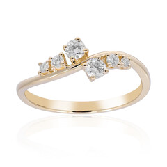 Gouden ring met SI1 (H) Diamanten