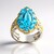 Anello in argento con Topazio Blu Paraiba (Gems en Vogue)