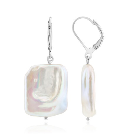 Pendientes en plata con Perla blanca Freshwater (TPC)