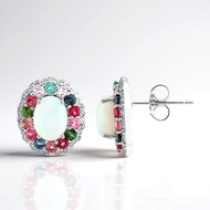 Orecchini in argento con Opale di Welo