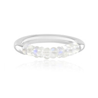 Anello in argento con Pietra di Luna Arcobaleno