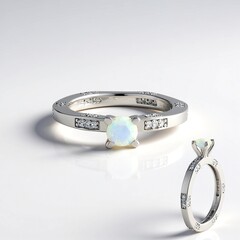 Anello in argento con Opale di Welo