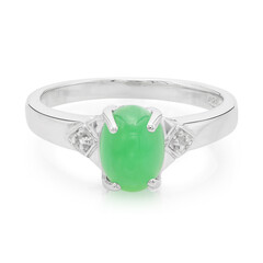 Bague en argent et Chrysoprase impériale