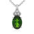 Collana in argento con Diopside Russo