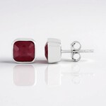 Orecchini in argento con Rubino Bemainty