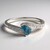 Anello in argento con Zaffiro della Tanzania
