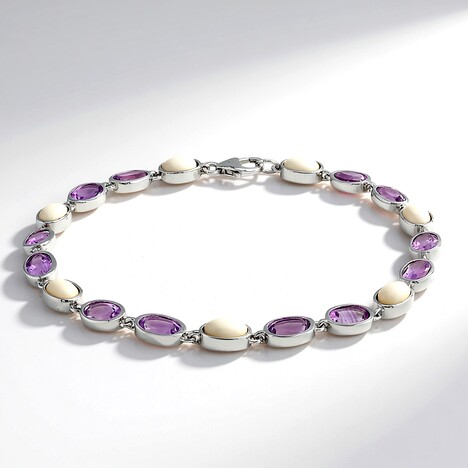 Bracciale in argento con Ametista