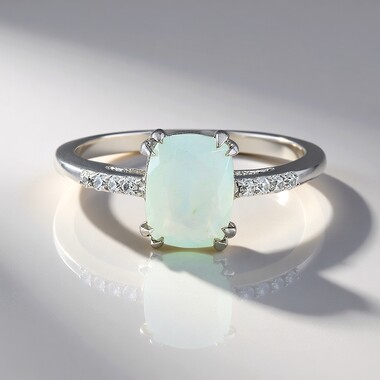 Anillo en plata con Ópalo Paraíba