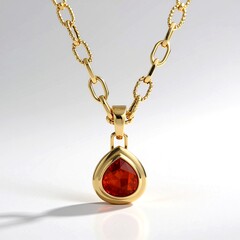 Collana in oro con Spessartina
