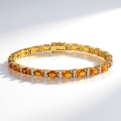 Bracciale in argento con Citrino Madeira