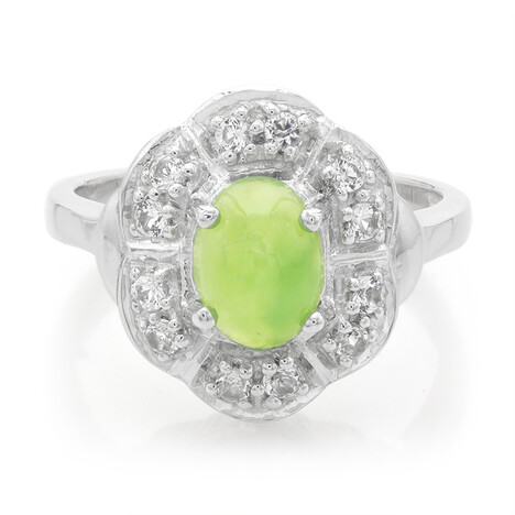 Kaiserlicher Chrysopras-Silberring