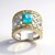 Anello in argento con Topazio Blu Paraiba (Gems en Vogue)