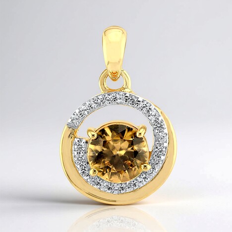 Ciondolo in oro con Zircone Kings Plains Giallo