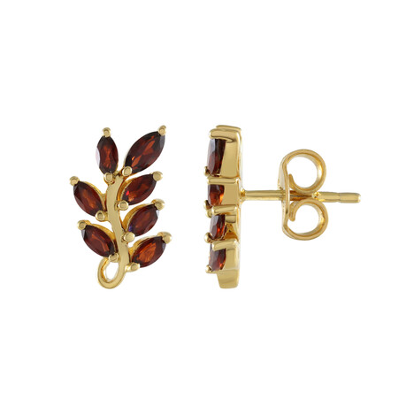 Mosambik-Granat-Silberohrringe